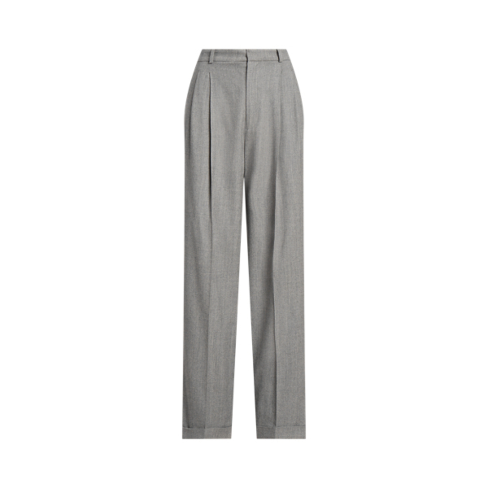 Polo By Ralph Lauren Gray Wool-Blend Flannel Straight-Leg Pant 14